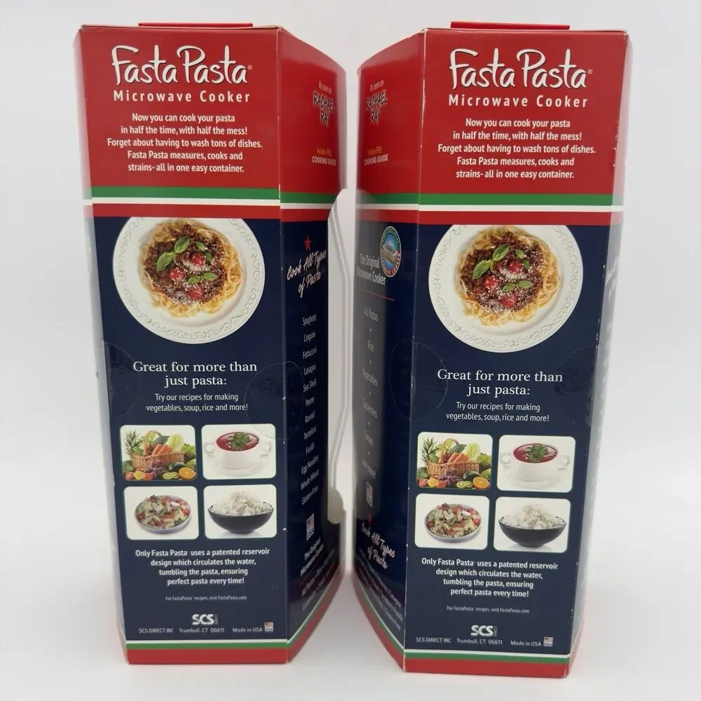 FASTA PASTA MICROWAVE COOKER & STRAINER  SEEN ON RACHEL RAY Perfect Pasta  New!